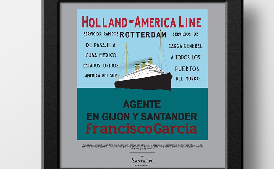 Cartel de Holland America – Line [Lámina descargable]
