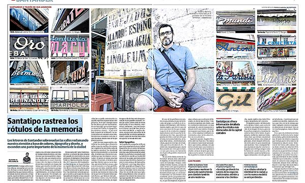 Reportaje: Santatipo rastrea los rótulos de la memoria