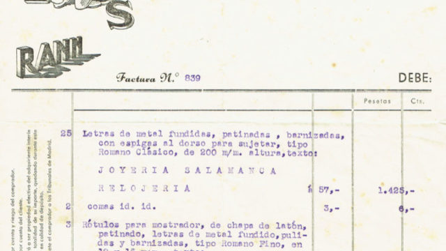 ¿Cuánto costaba hacer un rótulo en los años 40?