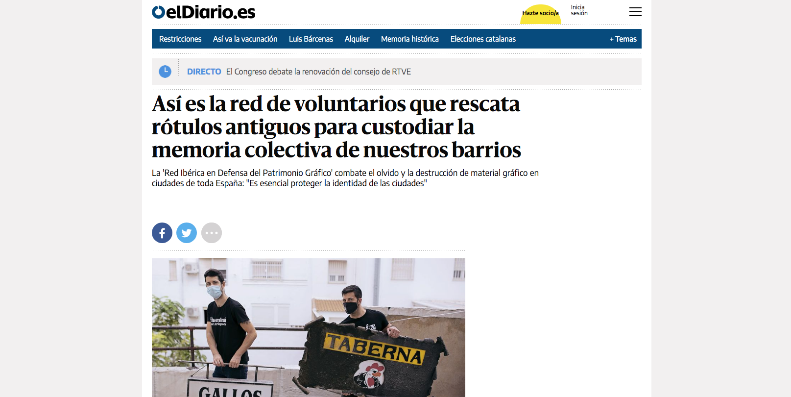Reportaje en el Diario.es