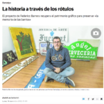 Salvado el rótulo de la confitería «La Góndola»
